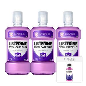 리스테린 토탈케어 플러스 750ml, 3개 + 증정(그린티 마일드, 100ml, 1개)