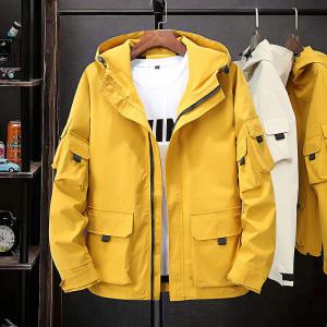 바람막이 봄 여름 경량 점퍼 잠바 남자 남성 블랙 후드티 청 자켓 재킷 빅사이즈 6XL 7XL 8XL 9XL 노란색
