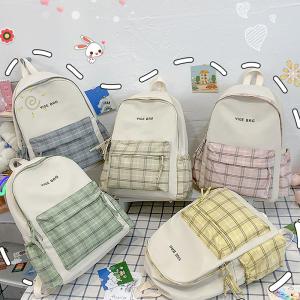 예끼 감성가득체크백팩 초등학생 고학년 중학생 고등학생 책가방 학원 보조 가방 소풍 학원 보조 가방
