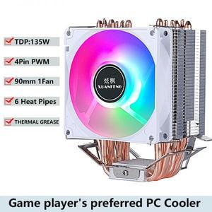 공랭쿨러 PC 공랭식 라디에이터 CPU 쿨링 선풍기 46 히트 파이프 쿨러 LGA2011 x79 x99 E5 2066 2099 115x1