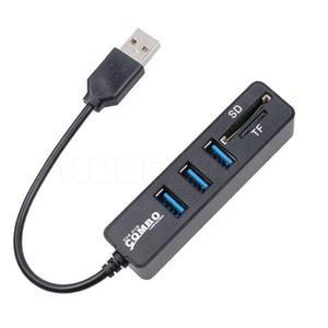 USB 2.0 허브 분배기 카드 리더 미니 2 인 1 SD TF 마이크로 SD용 윈도우 XP 7/8 VIST용 3 포트 6