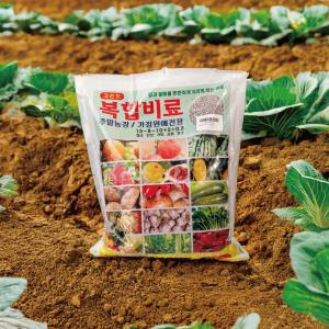 복합비료3kg 고추 배추 15평 사용 밑거름 텃밭 거름 원예복합 채소 완효성 비료