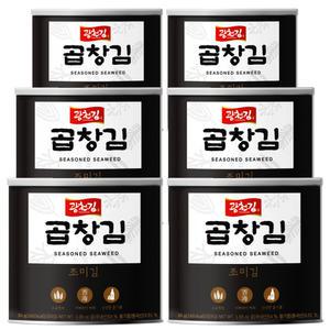 광천김 곱창김 캔김 30g x 6캔 /캔김/조미김/구운김