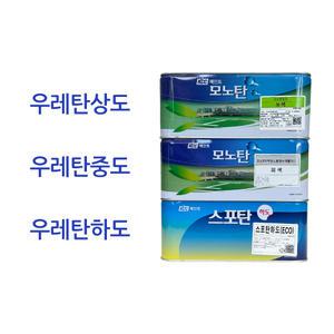 옥상 방수재 하도/중도/상도 4kg(소포장) 스포탄/모노탄/1액형/노출/방수재/플러스 (녹색) (회색)