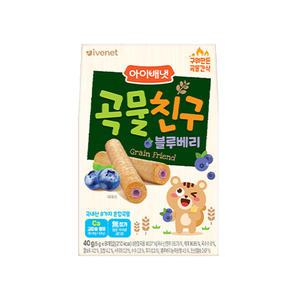 [아이배냇] 곡물친구 아기과자 블루베리 4개