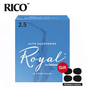 RICO Royal Alto Sax Reeds Saxophone Alto Eb Reeds Strength 2.5 3 마우스 피스 쿠션 10 개의 파란색 상