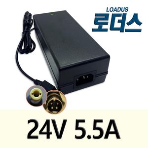 (220V-240V 50/60Hz) 24V 5.5A/24V 5.42A 모니터 TV용 국산어댑터 4핀PIN선택