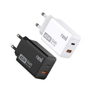 스마트폰 핸드폰 태블릿 220V USB C타입 듀얼 고속 충전 어댑터 PD PPS /45W 초고속 충전기 NX1481