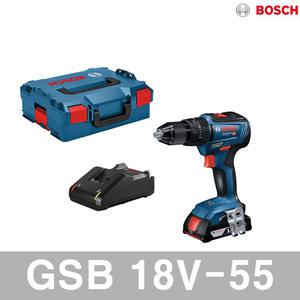 GSB 18V-55 충전 콘크리트 해머 임팩드릴 GSB18V-55  함마 드릴드라이버 브러쉬리스 모터 신제품 1밧데리형