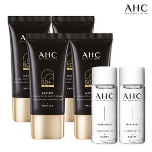 [2개세트] AHC 마스터즈 아쿠아리치 듀오크림+증정 클렌징오일 20ml 2개