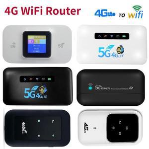 무선공유기 휴대용 포켓 와이파이 라우터, 4G, 5G LTE 무선 컬러 LCD 디스플레이, SIM 카드, MiFi 모뎀, 30