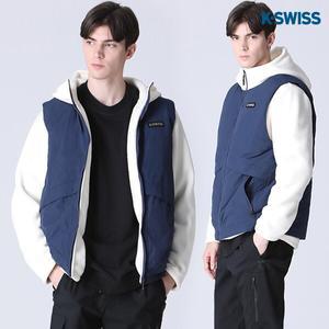 [(K-SWISS)] 베스트 부착형  후리스  후드  패딩점퍼