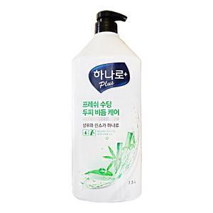 애경 하나로 플러스 샴푸 프레쉬 수딩 두피 비듬 케어 샴푸 1.5L 1개 헤어