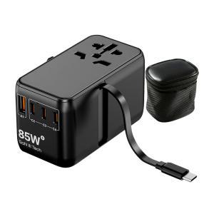 올인원 해외 여행용 돼지코 멀티플러그 85W USB C타입 Gan3 고속충전기 변환 220V 110V 전기 아답터 어댑터