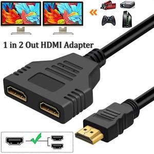 HDMI확장기 젠더 컨버터 HDMI Splitter 어댑터 케이블 1 수-듀얼 2 웨이 암 4K 3D Y 노트북 TV 모니터 1080