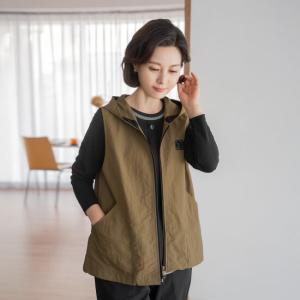 엄마옷 마담4060 엠후드조끼 엄마조끼 -ZVE2502001-
