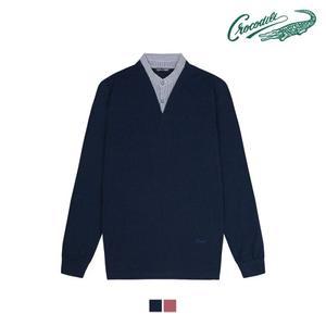 [크로커다일] 헨리넥 레이어드 티셔츠 CDAA7TS1401