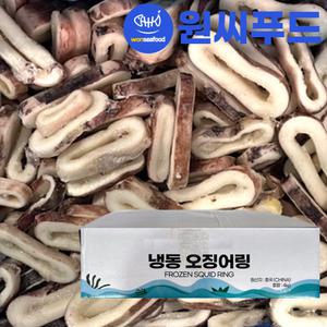 냉동 오징어링 4kg 손질 절단 비자숙 오징어 링채 몸채 링컷 박스 업소용