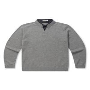 2025 S/S (이노버)워셔블 셔츠 레이어드 스웨터 BRWAX25151GYX