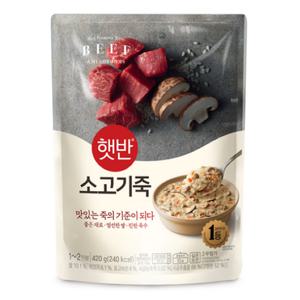 CJ 햇반 소고기죽 420g x 21개