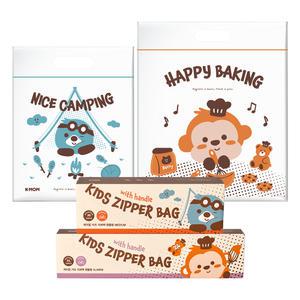 케이맘 유아용 손잡이 투명 지퍼백 핸들형 M 35p + XL 20p 세트
