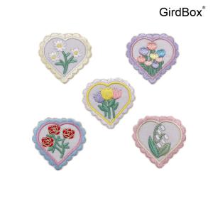 나양 꽃 자수 패치 GirdBox 가방 다이어리 DIY 신발 스티커 옷 패치