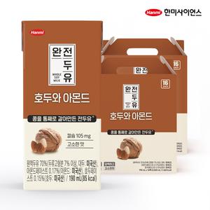 [혜택 10,980원] 한미 호두 아몬드 두유 190ml x 32개입 (16입 2박스)