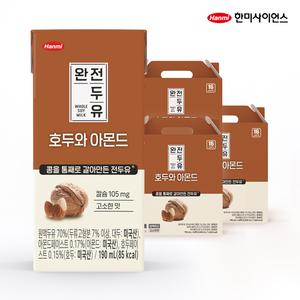[혜택 15,400원] 한미 호두 아몬드 두유 190ml x 48개입