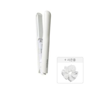 글램팜 오마이글램 OMG고데기, GP105, 화이트, 미들사이즈, 1개 + 증정(헤어스크런치, 화이트, 1개)