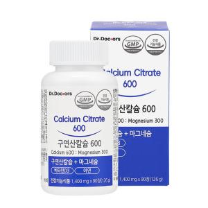 구연산 칼슘 마그네슘 비타민D 아연 90정x1통 뼈건강 면연력강화
