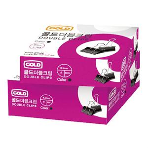 KDC)골드)블랙더블크립(소/19mm/50개)