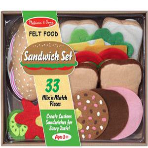 Melissa & Doug Felt Food Sandwich Set 3954,멜리사앤더그 샌드위치 만들기 - 펠트 3954(AB-EN-MD3954)