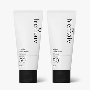 비건 선크림 무기자차 아기 유아 선크림 SPF50+ 50ml*2