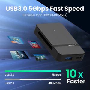 노트북 PC용 USB 3.0 카드 리더기, 멀티 카드 리더기, 8 in 1 스마트 카드 리더기, SD 마이크로 SD TF CF MS 컴팩트 플래시 카드 어댑터 ,USB 3.0 Card Reader SD Micro SD TF CF MS Compact Flash Card Adapter for