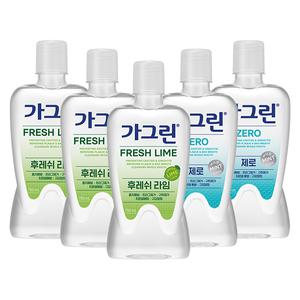 가그린 제로, 820ml, 3개 + 라임 750ml, 2개