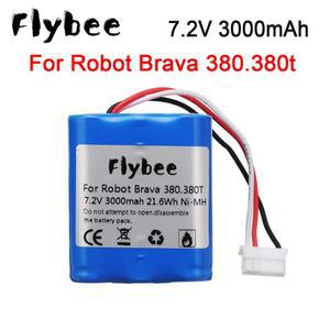 아이로봇 룸바 브라바 380 충전식 배터리 민트 5200c 7.2V 3000mAh Ni-MH 업그레이드