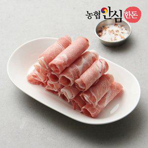 [농협안심한돈][냉동] 국내산 한돈 뒷다리살 저지방 대패 구이용 1.8kg (300gx6팩)