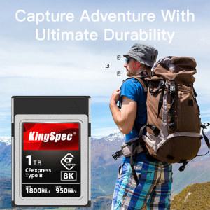 KingSpec CFexpress B 타입 카드, 캐논 R5, DX3, 니콘 D6, Z6, Z7, 파나소닉 S1, S1R 용, 256GB, 1TB CF Express 메모리 카드, 512GB