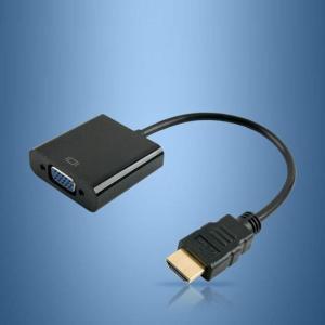 HDMI 컨모던버터 HDMI to VGA 오디오 미지원 케이블 일체