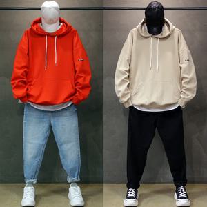 남자 오버핏 무지 후드티 남성 데일리룩 빅사이즈 긴팔 티셔츠 커플 시밀러룩