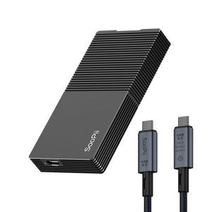 USB4 썬더볼트4 NVMe M.2 SSD 인클로저 E2 외장케이스 하?케이스 하드