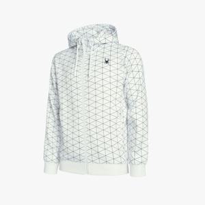 스파이더 공용 그리드 패턴 후드 집업 자켓 SPHPCNFT301UWHT 713351