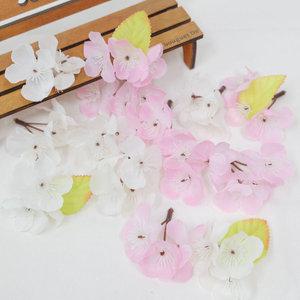 벚꽃조화 벚꽃잎 꽃송이 3송이짜리 100개 1봉지 인조 인테리어 봄 장식