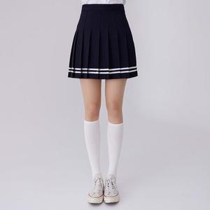 [MEJNNO73_52GW]스쿨룩 화이트투라인네이비 (전체치마) 교