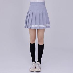 [MEJNNO72_52GW]화이트투라인그레이 (전체치마) 교