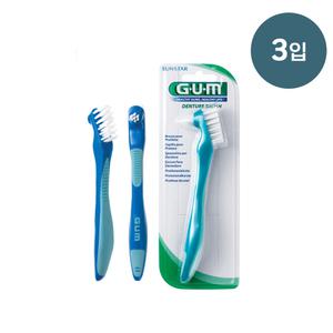 GUM 검 치과 의치 틀니용 칫솔 (201) 3개