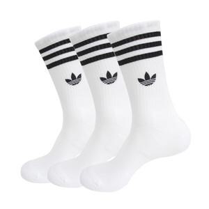 아디다스 오리지널 쿠션 3팩 크루 공용 중목 양말 화이트 JP1275