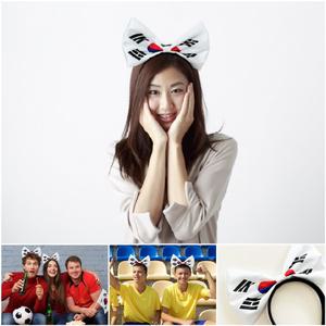 태극기 헤어밴드 리본 우리나라 국뽕 애국심 응원 스포츠 머리띠 (3개세트)