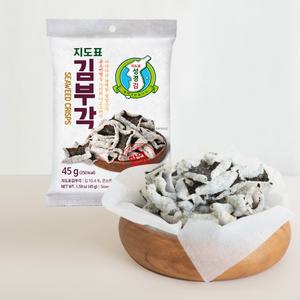 지도표성경김 바삭 짭짤한 콘소메맛 한입 김부각 45g 4봉