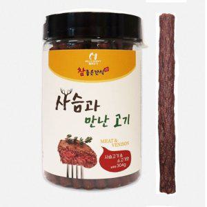 강아지 사슴 스타일 소고기 육포 스틱 고품질 1P 말랑